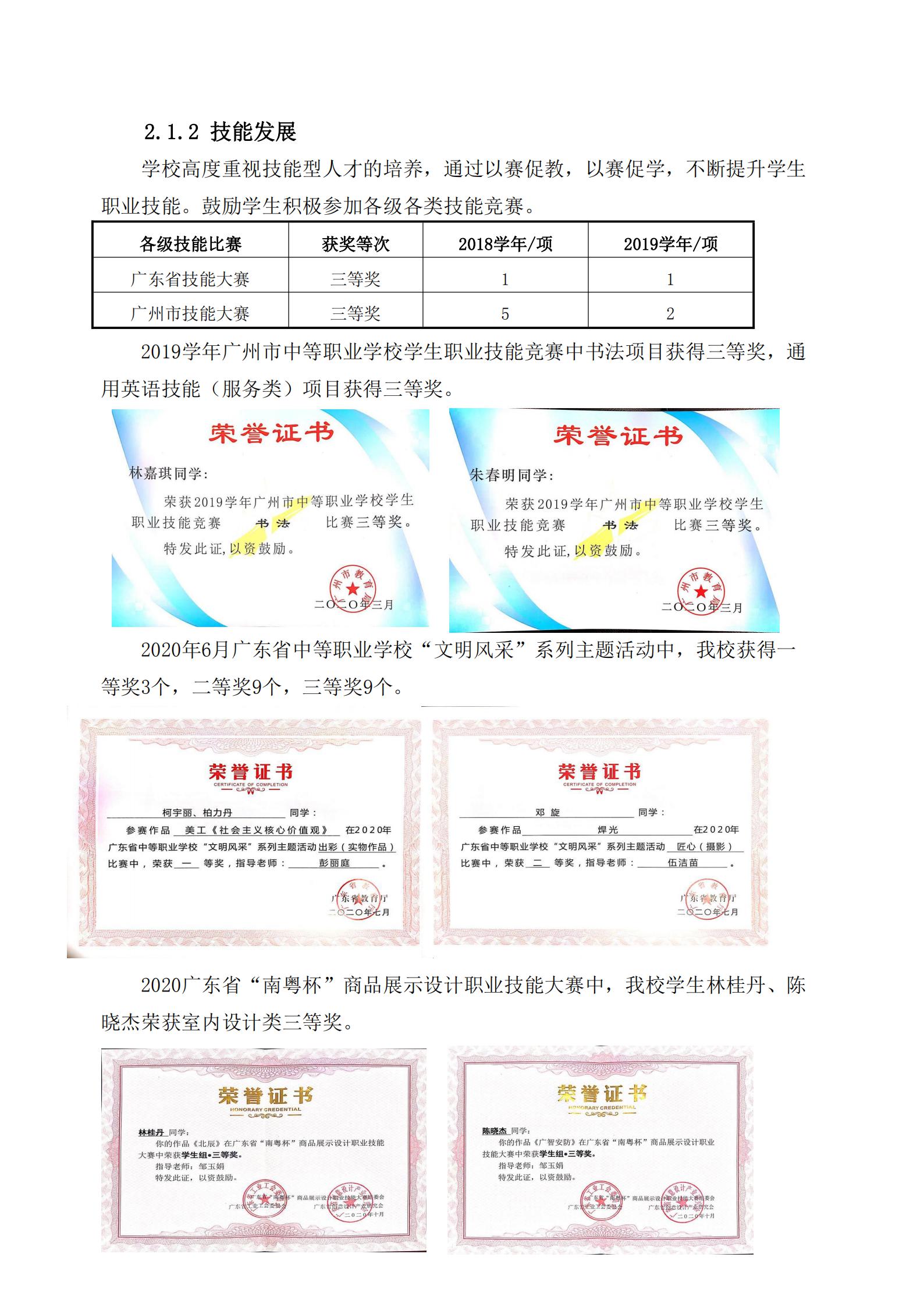 广州华成理工职业技术学校2020年度教育质量报告